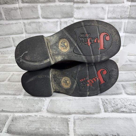 Justin Gypsy L9903 Pink Stitch Western Cowboy Boots Women’s Size 8 B - Picture 9 of 13